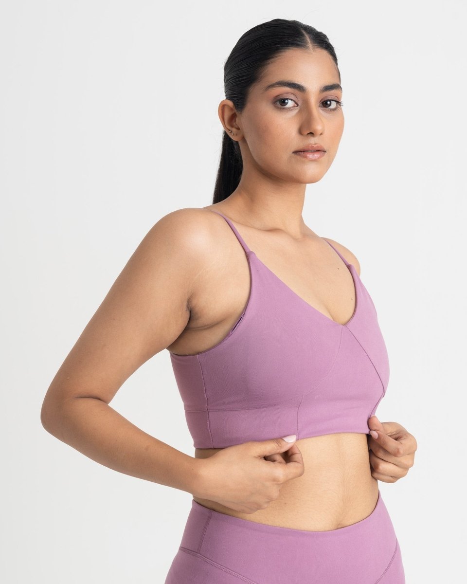 Zen Padded Sports Bra - V Neck