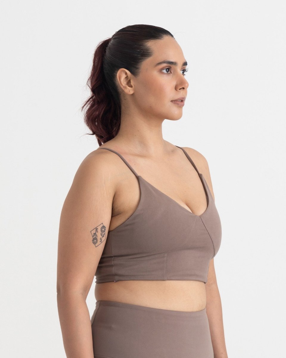 Zen Padded Sports Bra - V Neck