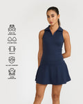 Zen Polo Neck Top with In-built sports bra & Cheerful Skorts Co-Ord Set