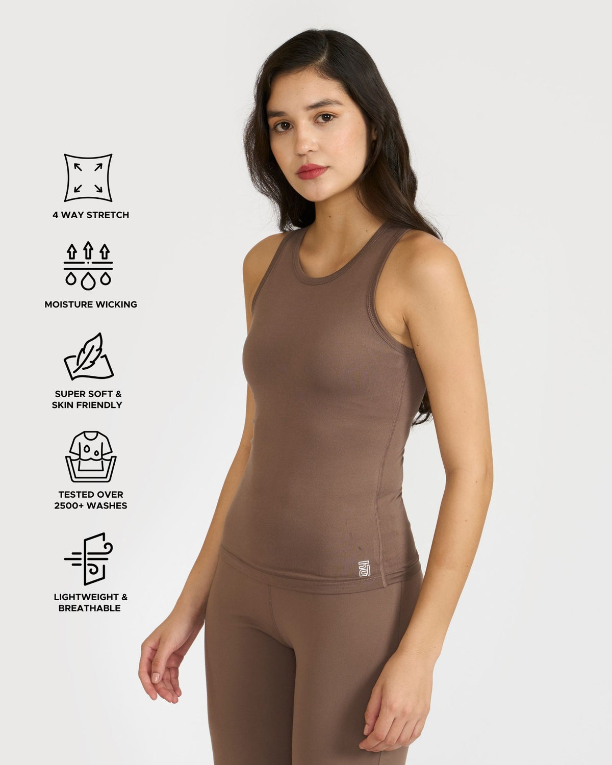 Zen tank top with in-built sports bra