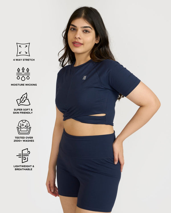 Zen Front-Wrap Crop Top