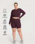 Zen Cycling Shorts & Full Sleeve Crop top Co-ord set