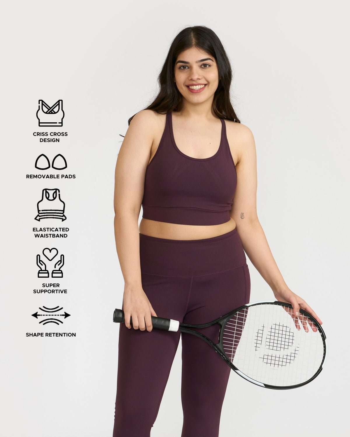 Zen Padded Sports Bra - Round Neck