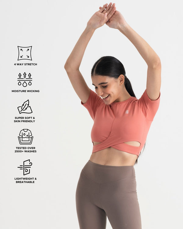 Zen Front-Wrap Crop Top