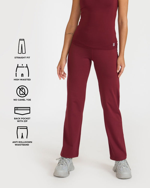 Zen Straight Fit Pants & Tank Top In-Built Sports Bra Co-ord Set