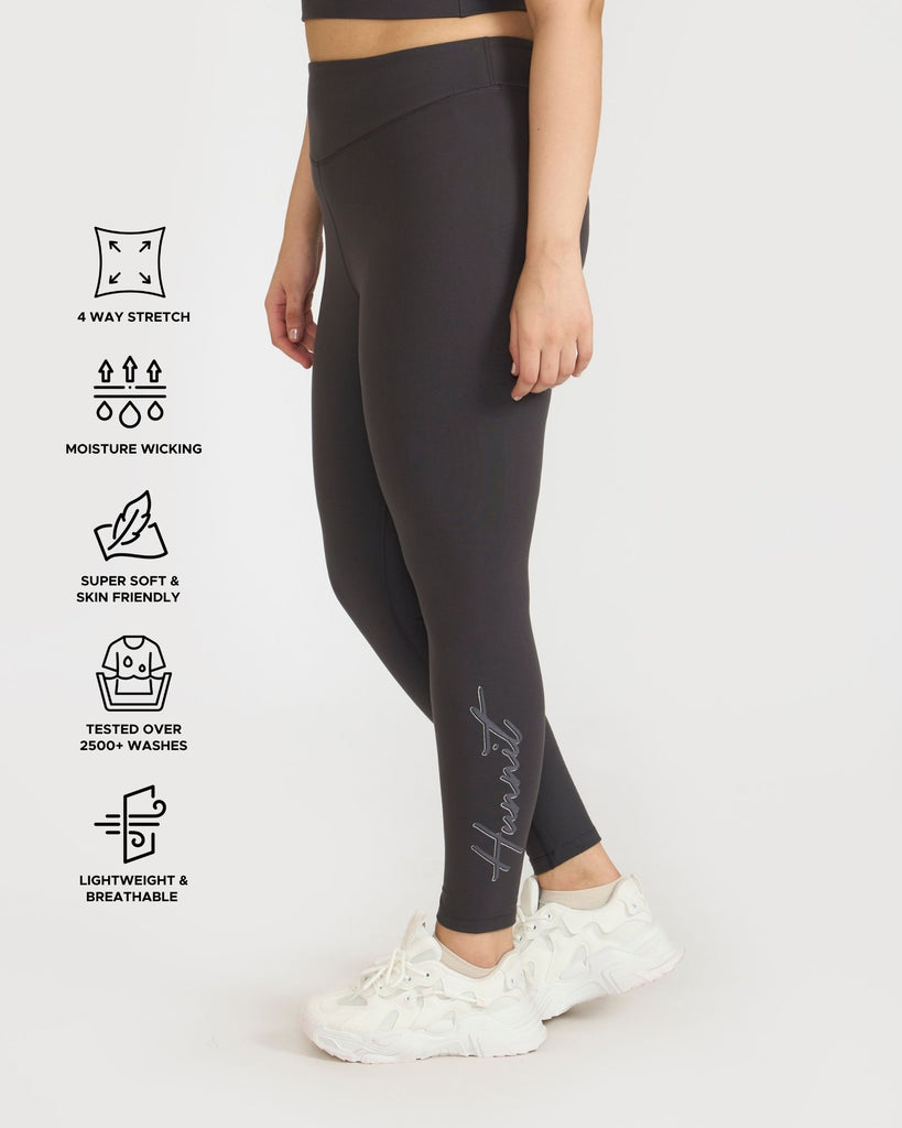 Hunnit Zen Seamless Leggings and 2-in-1 Crop Top Co-ord Set 