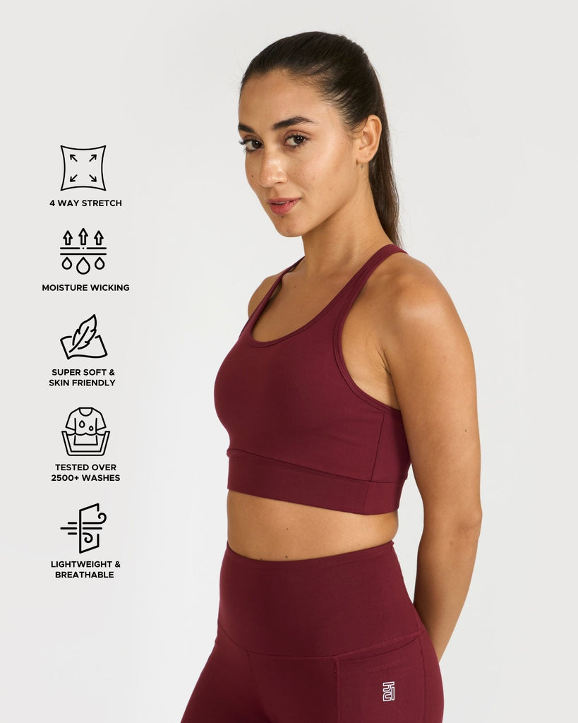 Hunnit Zen Padded Sports Bra - Round Neck Zen Round-Neck Sports Bra