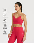 Zen Padded Sports Bra - V Neck