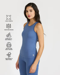 Zen tank top with in-built sports bra