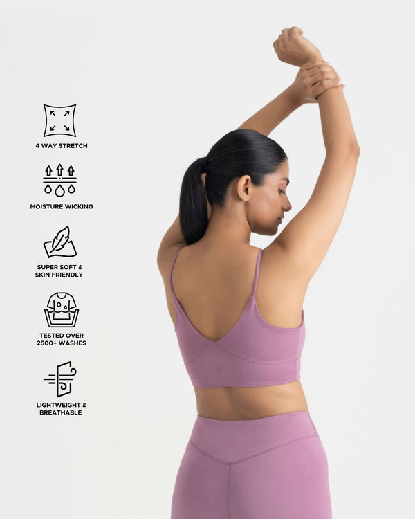Zen Padded Sports Bra - V Neck