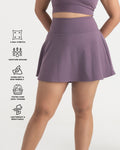 Zen Cheerful Skort and Polo-Neck 2-in-1 Crop Top Co-ord Set