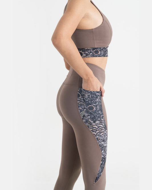 Majestic Flora Capris - Mocha Brown