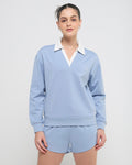 Vintage Polo Neck Sweatshirt and Shorts Co-ord Set