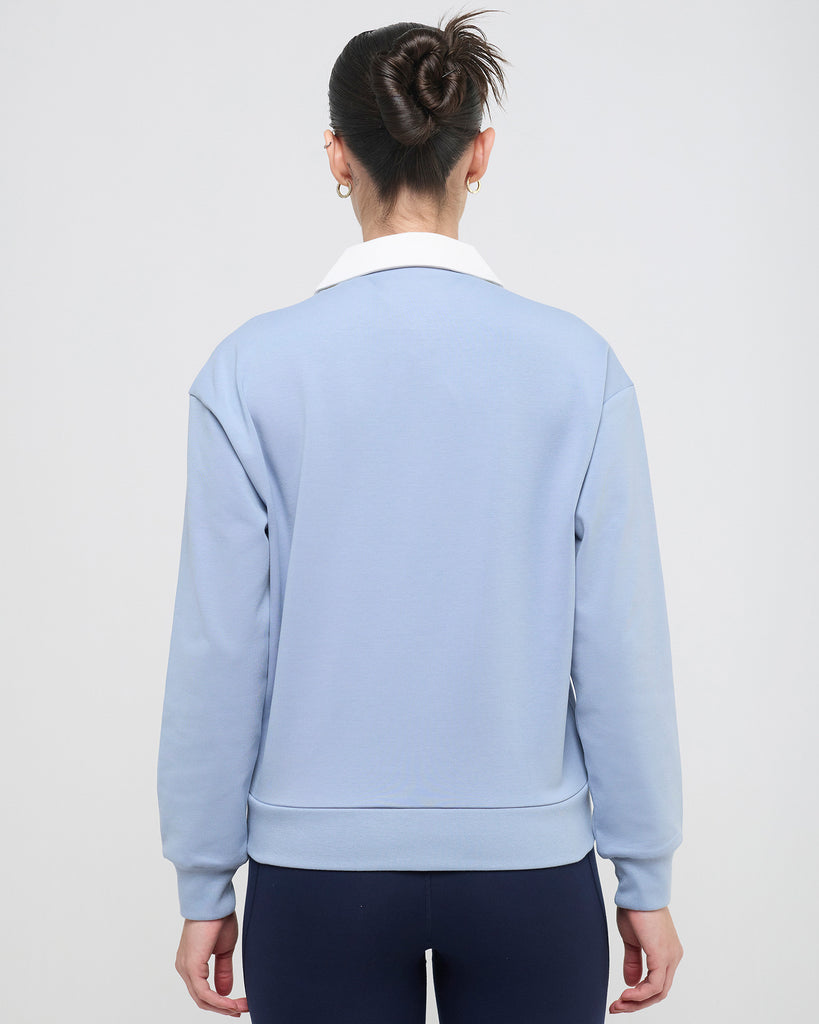Hunnit Vintage Polo Neck Sweatshirt Vintage Polo Neck Sweatshirt