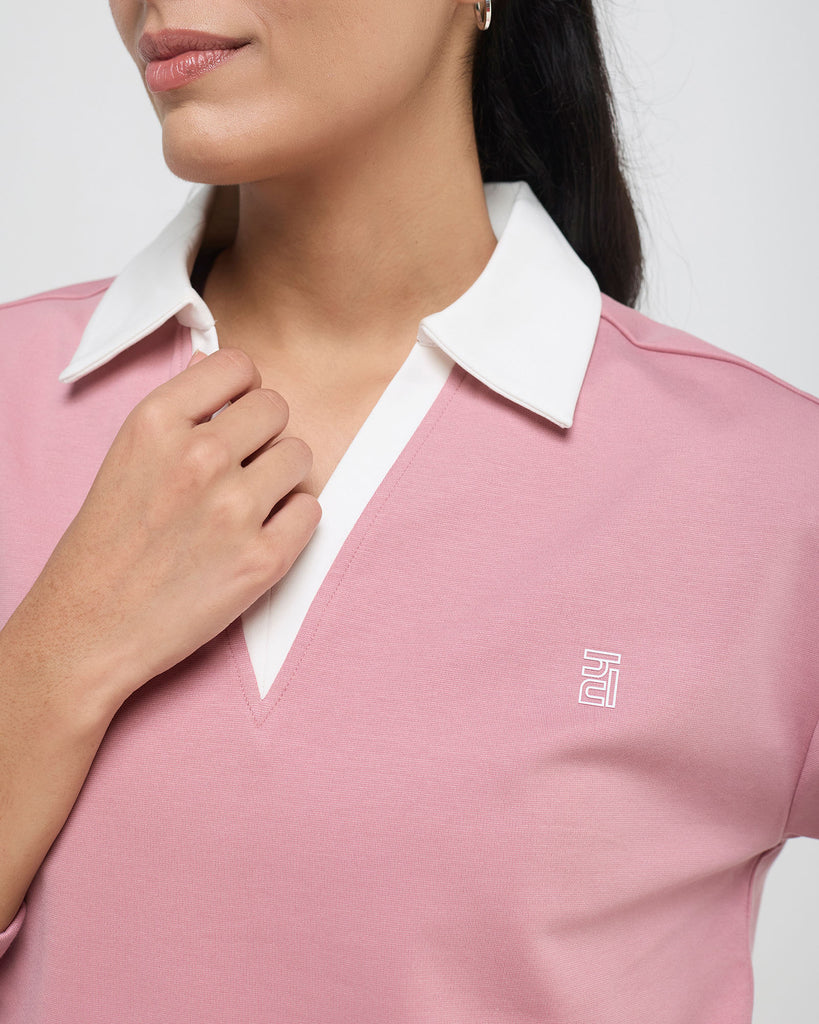 Hunnit Vintage Polo Neck Sweatshirt Vintage Polo Neck Sweatshirt