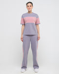 Wave CrewNeck Top with Straight Pants Co-ord Set