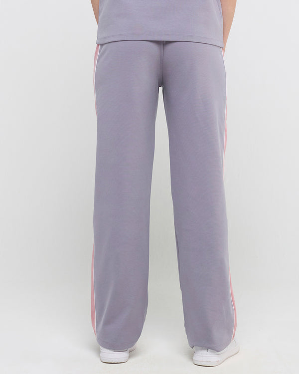 Wave Polo Neck with Straight Pants Co-ord Set