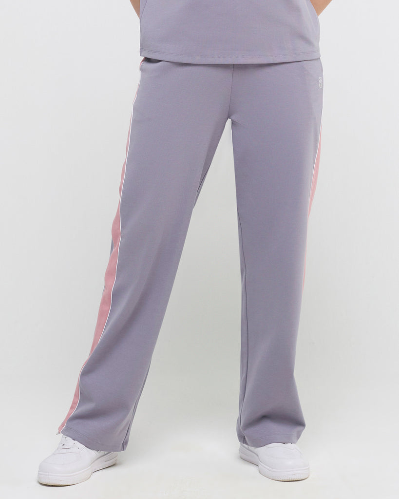 Hunnit Wave Polo Neck with Straight Pants Co-ord Set Wave Polo Neck with Straight Pants Co-ord Set