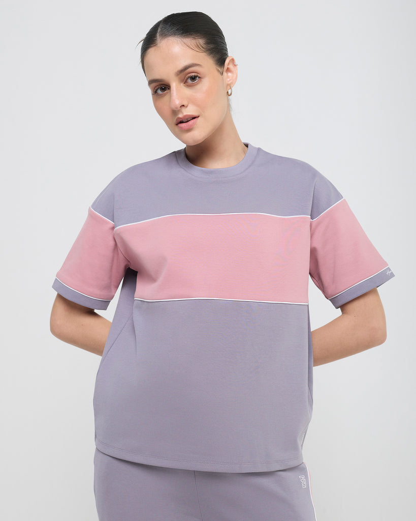 Hunnit Wave CrewNeck Top with Straight Pants Co-ord Set Wave CrewNeck Top with Straight Pants Co-ord Set