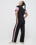 Wave CrewNeck Top with Straight Pants Co-ord Set