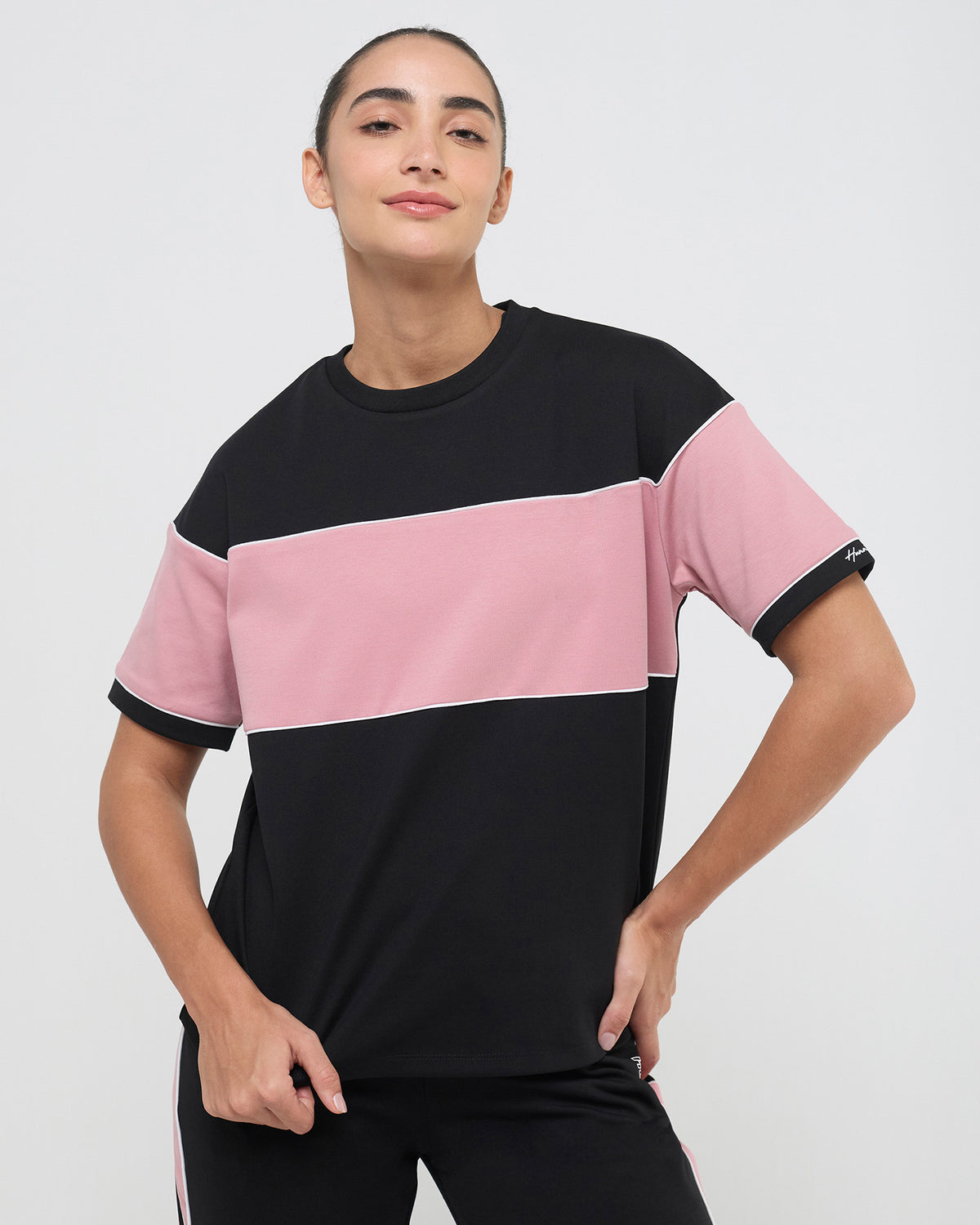 Wave Crewneck Half Sleeve Top