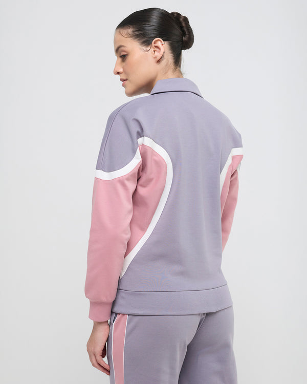 Wave Polo Neck with Straight Pants Co-ord Set