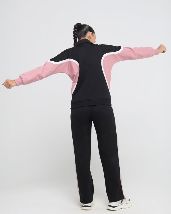 Wave Polo Neck Sweatshirt - 1/4th Zipper