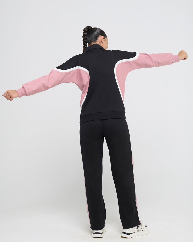 Hunnit Wave Polo Neck Sweatshirt - 1/4th Zipper Wave Polo Neck Sweatshirt - 1/4th Zipper