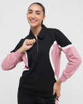 Wave Polo Neck Sweatshirt - 1/4th Zipper