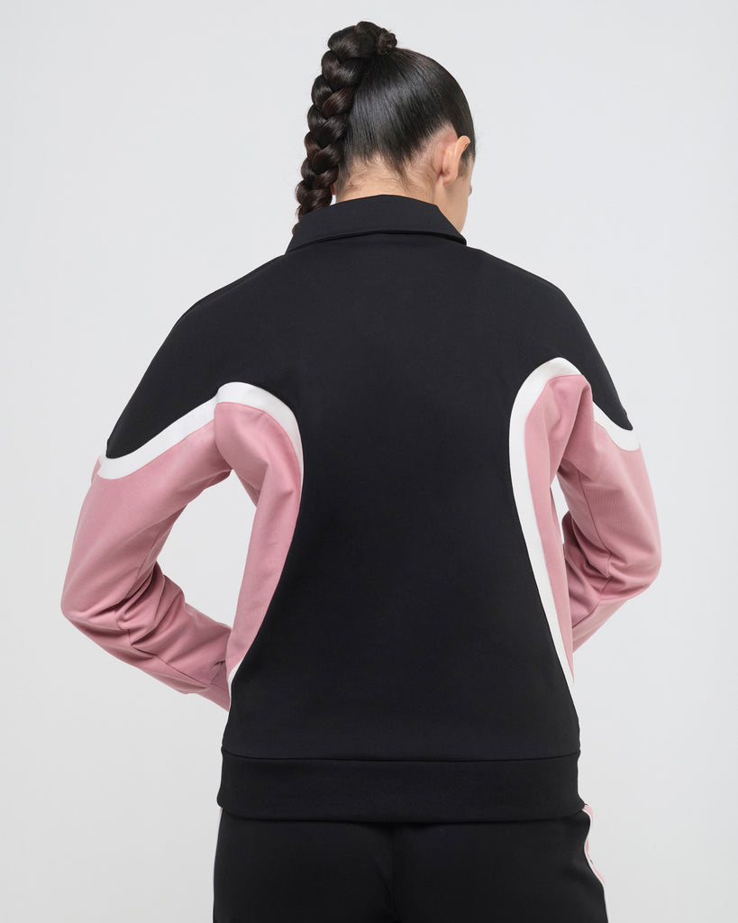 Hunnit Wave Polo Neck Sweatshirt - 1/4th Zipper Wave Polo Neck Sweatshirt - 1/4th Zipper