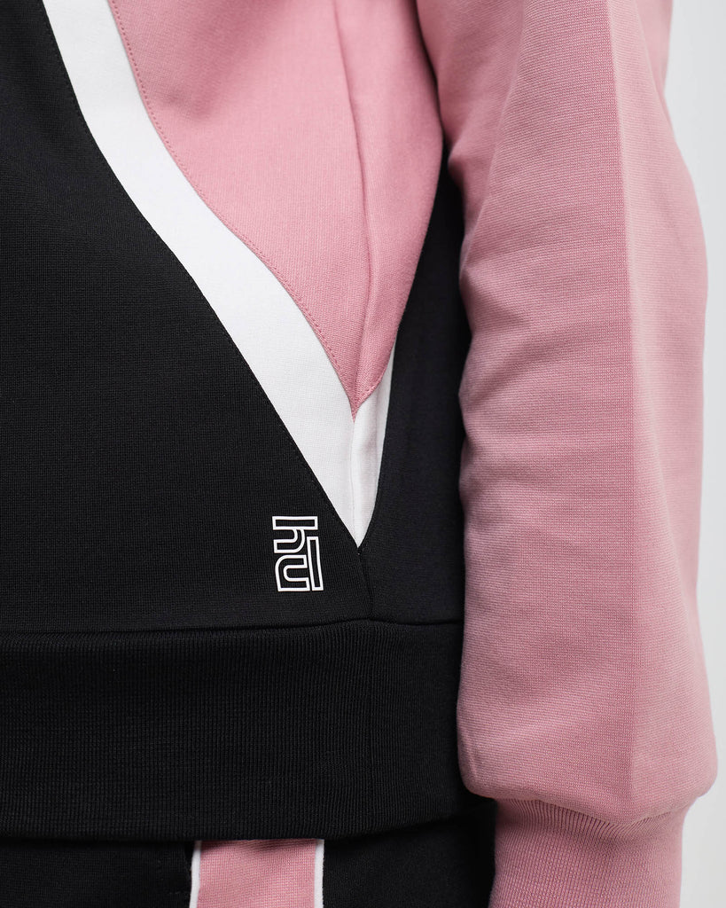 Hunnit Wave Polo Neck Sweatshirt - 1/4th Zipper Wave Polo Neck Sweatshirt - 1/4th Zipper