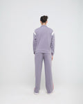 Wave High Neck Sweatshirt and Straight Pants Co-ord Set