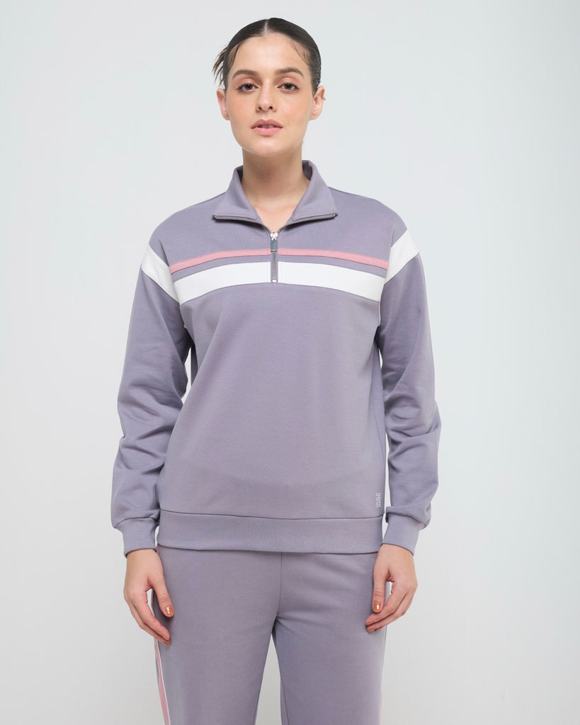 Hunnit Wave High Neck Sweatshirt Wave High Neck Sweatshirt