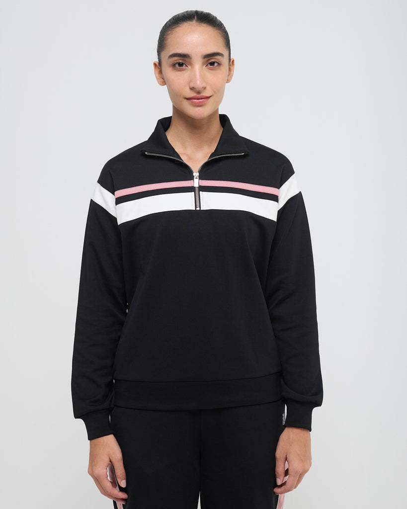 Hunnit  Wave High Neck Sweatshirt