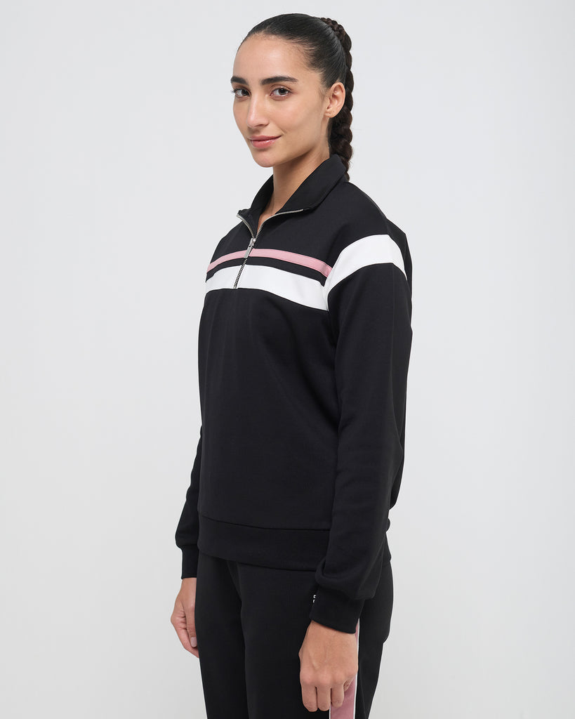 Hunnit Wave High Neck Sweatshirt Wave High Neck Sweatshirt