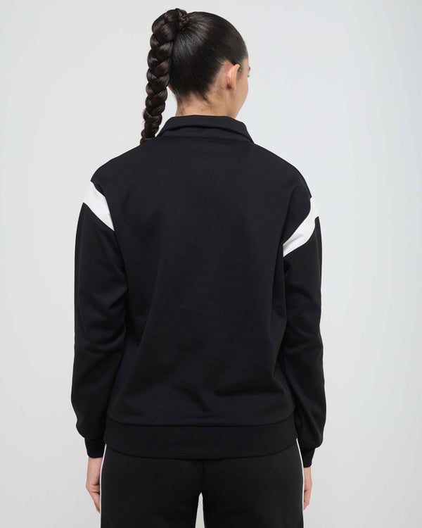 Wave High Neck Sweatshirt and Straight Pants Co-ord Set
