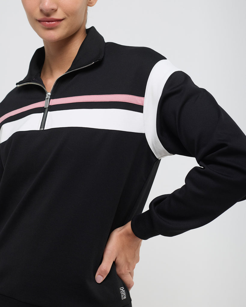 Hunnit Wave High Neck Sweatshirt Wave High Neck Sweatshirt