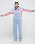 Wave Polo Neck with Straight Pants Co-ord Set