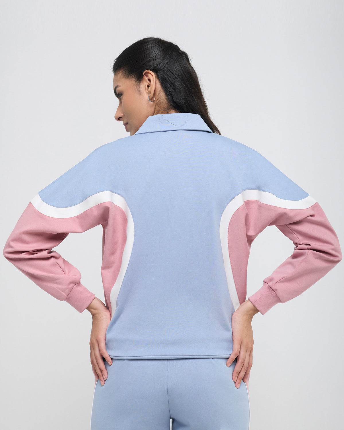Wave Polo Neck Sweatshirt - 1/4th Zipper