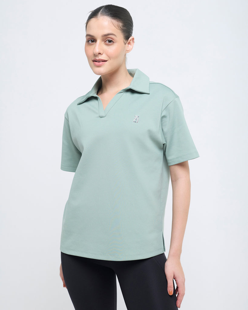 Hunnit Essential Polo Neck Half Sleeve Essential Polo Neck Half Sleeve