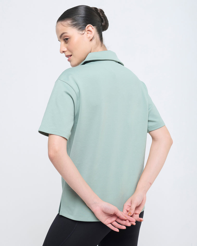 Hunnit Essential Polo Neck Half Sleeve Essential Polo Neck Half Sleeve