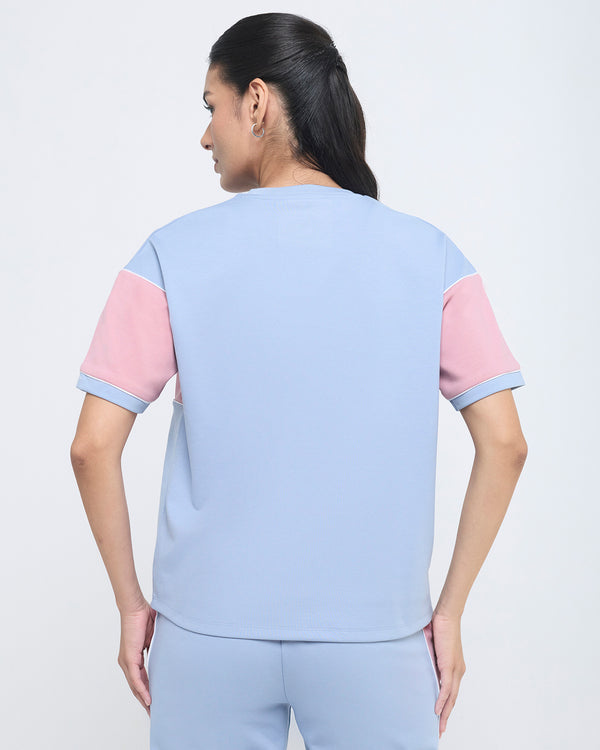 Wave CrewNeck Top with Straight Pants Co-ord Set
