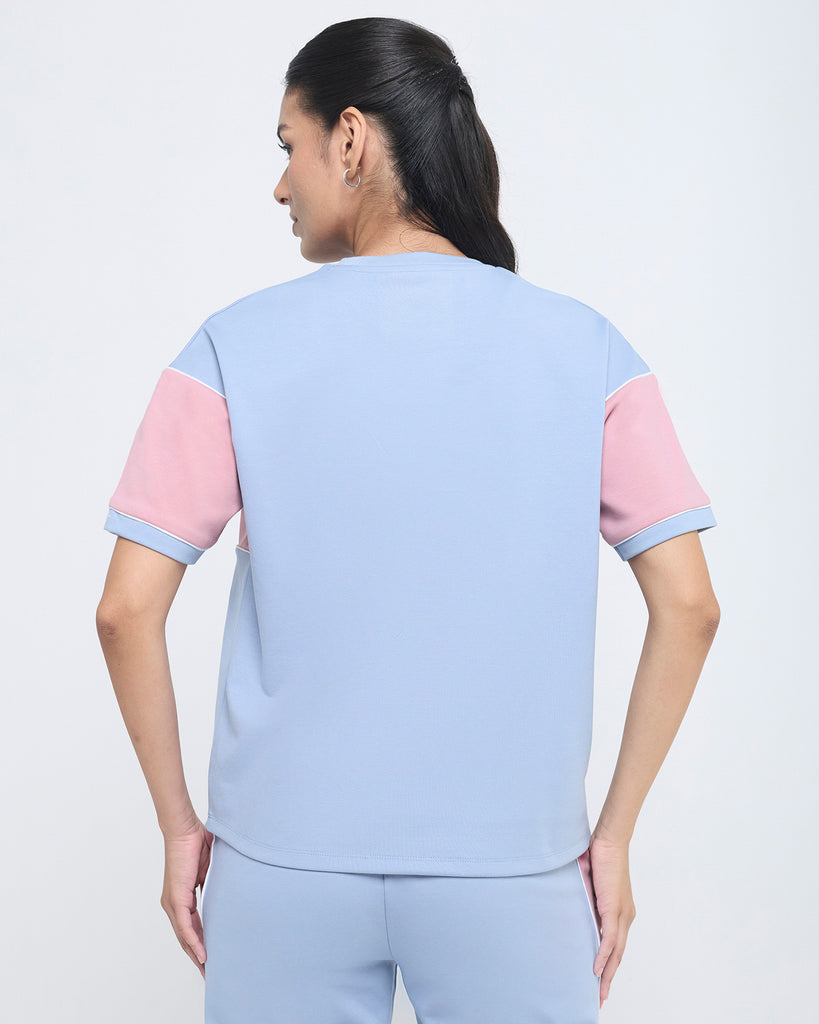 Hunnit Wave CrewNeck Top with Straight Pants Co-ord Set Wave CrewNeck Top with Straight Pants Co-ord Set