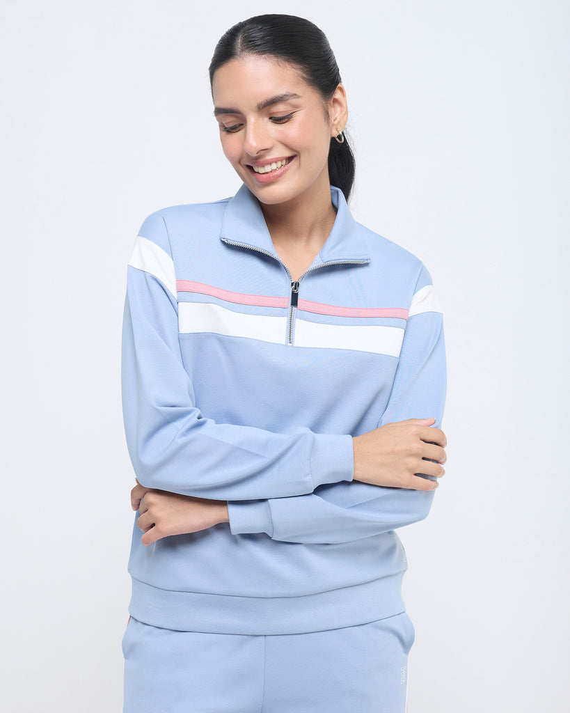 Hunnit Wave High Neck Sweatshirt Wave High Neck Sweatshirt