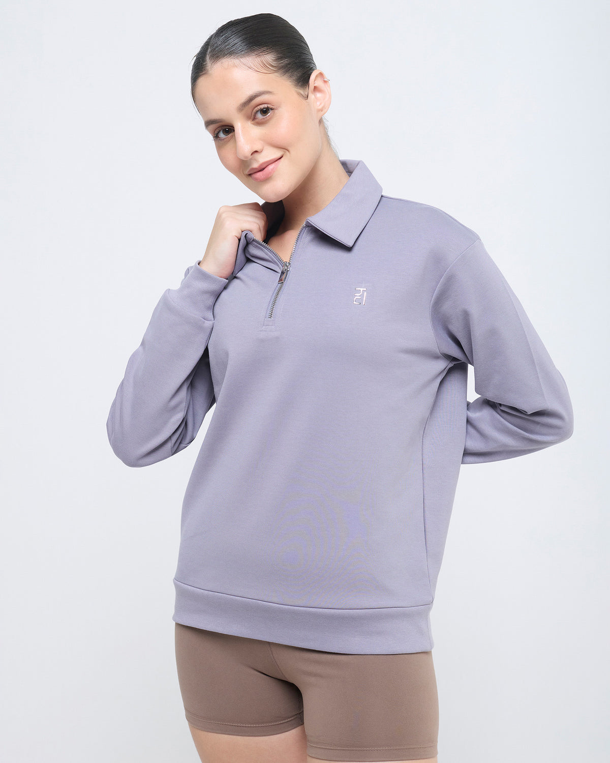 Essential Polo Neck Sweatshirt - 1/4th Zipper