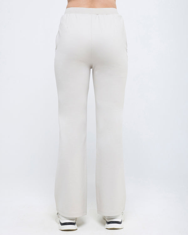 Essential Polo Neck 1/4th Zipper & Flare Pants Co-ord Set