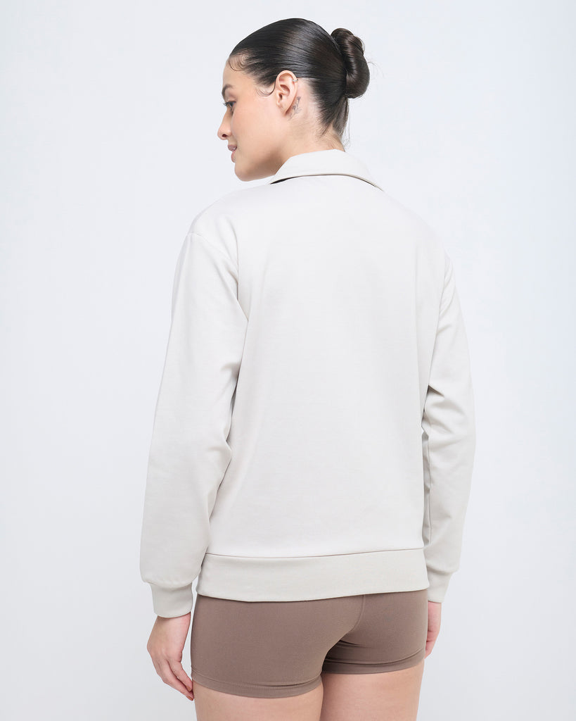 Hunnit Essential Polo Neck 1/4th Zipper & Flare Pants Co-ord Set Essential Polo Neck 1/4th Zipper & Flare Pants Co-ord Set