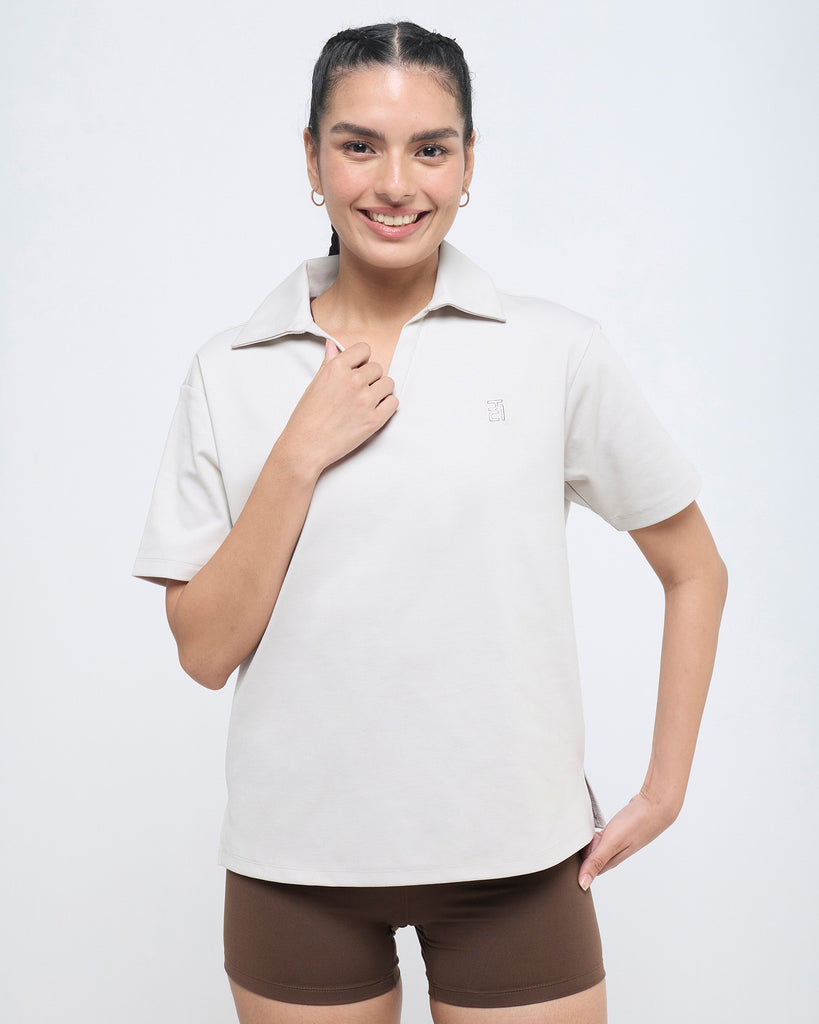 Hunnit Essential Polo Neck Half Sleeve Essential Polo Neck Half Sleeve