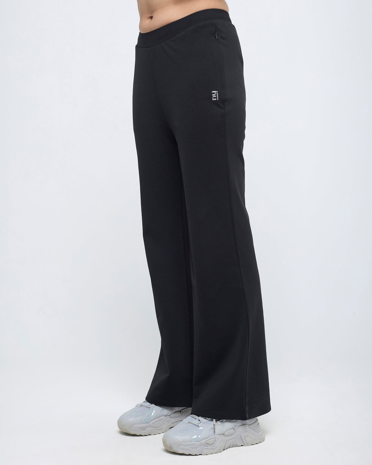Essential Polo Neck 1/4th Zipper & Flare Pants Co-ord Set