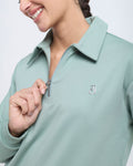 Essential Polo Neck Sweatshirt - 1/4th Zipper